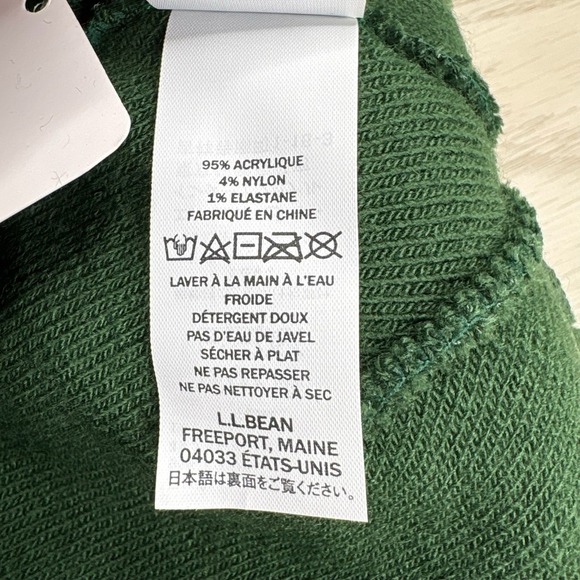 LL Bean Knit Pom Beanie Hat Adult Katahdin Mountain Scene US Ski Team NWT OSFA - Picture 8 of 12